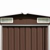 Garden Shed 101.2" x 192.5" x 71.3" Metal Brown - Brown