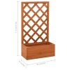 Garden Trellis Planter Orange 19.7"x9.8"x35.4" Solid Firwood - Orange