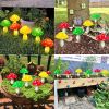 Solar Mushroom Light; Multi-Color Changing LED Outdoor Flowers Garden Courtyard Yard Patio Outside Christmas Holiday Decor - Solar 8 Lights