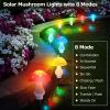 Solar Mushroom Light; Multi-Color Changing LED Outdoor Flowers Garden Courtyard Yard Patio Outside Christmas Holiday Decor - Solar 12Lights