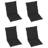 Garden Chair Cushions 4 pcs Black 39.4"x19.7"x1.2" - Black